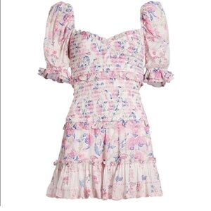 Hemant & Nadita Tiered Floral Smock Dress